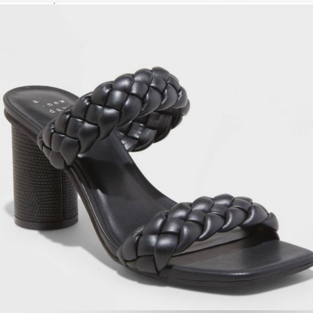 A New Day -Basil Black size 7 Women's Heeled Sandals